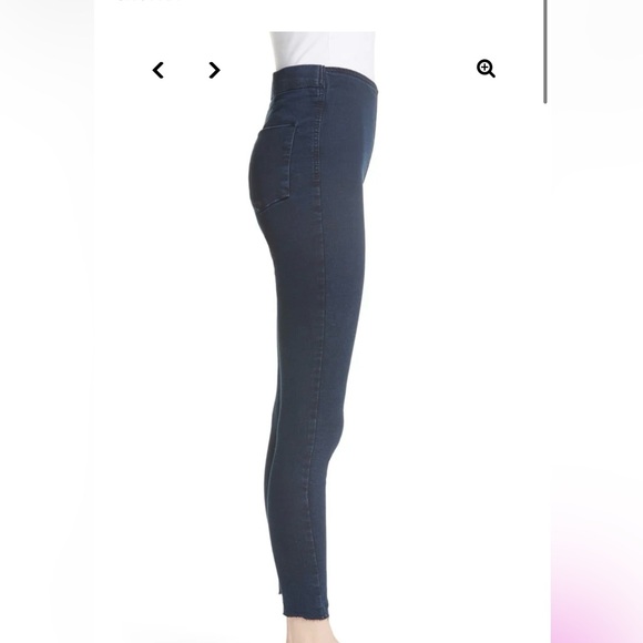 Free People Easy Goes It High Waist Pull on jeggings leggings jeans dark blue 24 - Picture 2 of 12